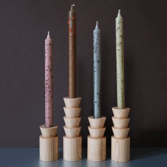 Set 4 Kerzenständer drehbar | zick zack zick zack | rundund