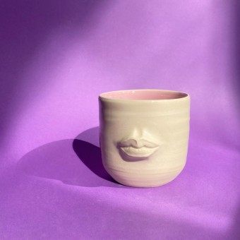 Lips - Keramiktasse, rosa | STUDIO KUQU
