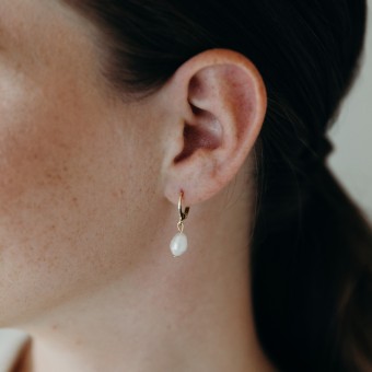 Lulu | Creole mit Süßwasserperle | 18k vergoldet | Tumaini products