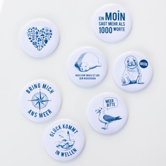 Bow & Hummingbird maritimes Magnetset - 7 große Magnete