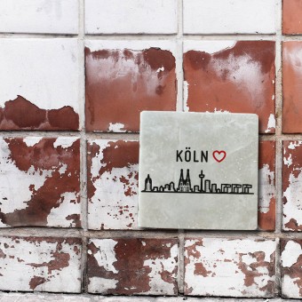 Stadtliebe® | Köln Marmor Magnet "Köln Skyline"