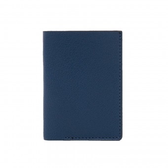 Mini Portemonnaie in marineblau - aus premium pflanzlich gegerbtem Ziegenleder