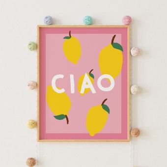 vonsusi - Poster "Ciao Zitrone Rosa"