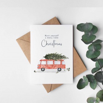  Paperlandscape | Faltkarte | "Weihnachtscamper"