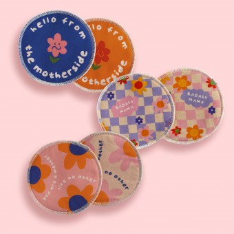 Flowerempower Dreierpack von moodie x waschbare Stilleinlagen - 3 Paar