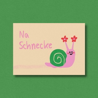 Postkarte Na Schnecke ✿ Jenne Grassmann