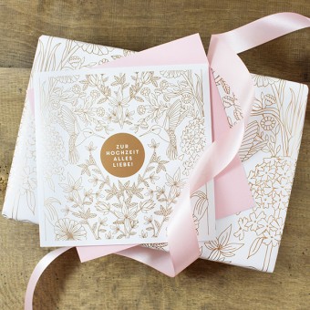 Bow & Hummingbird Geschenkverpackungs-Set zur Hochzeit
