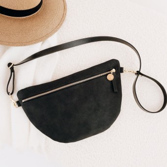 OAY || Bauchtasche HALFMOON aus Naturleder - schwarz