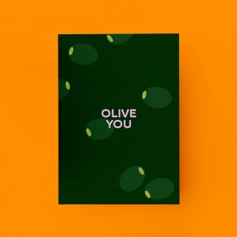 MAMF® "Olive You" Postkarte