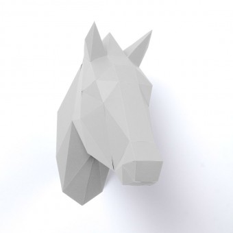 PaperShape Papiertrophäe Pferd zum Zusammenstecken