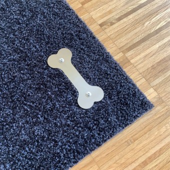 Keilbach Fußmatte picoBELLO.dog 87x57cm mit Edelstahlelemet in Form eines Knochens