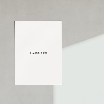 Love is the new black - Postkarte - 
Miss you - new 