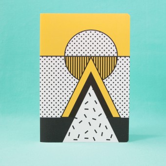 polypodium / Notizheft - A5 - I ♥ Memphis / yellow