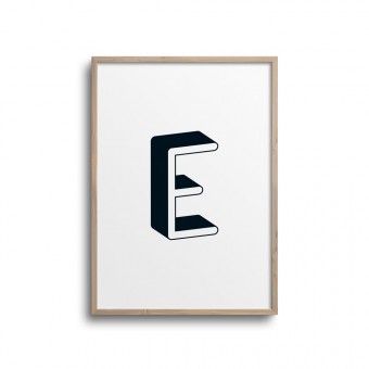 POSTER ABC – ALPHABET BUCHSTABE E Studio Schön® ABC Kollektion