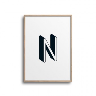 POSTER ABC – ALPHABET BUCHSTABE N Studio Schön® ABC Kollektion