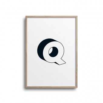 POSTER ABC – ALPHABET BUCHSTABE Q Studio Schön® ABC Kollektion