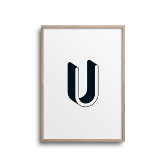 POSTER ABC – ALPHABET BUCHSTABE U Studio Schön® ABC Kollektion