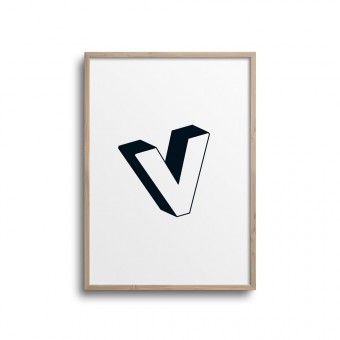 POSTER ABC – ALPHABET BUCHSTABE V Studio Schön® ABC Kollektion