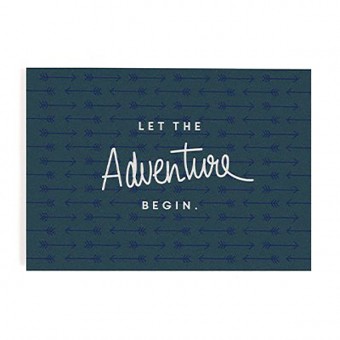 "Let the adventure begin" Postkarte von Roadtyping