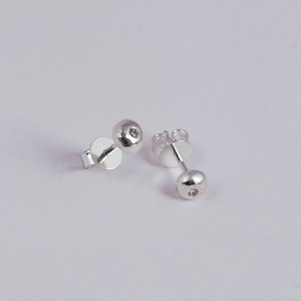 related by objects - tag it! studs diamonds - 925 Sterlingsilber - feinversilbert mit Diamanten