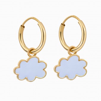 Cloud Hoop Pair | Ohrringe aus Gold Vermeil | Paeoni Colors