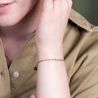 related by objects - just diamonds bracelet - 925 Sterlingsilber 18k goldplattiert