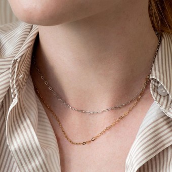 related by objects - just diamonds necklace - 925 Sterlingsilber weiß rhodiniert