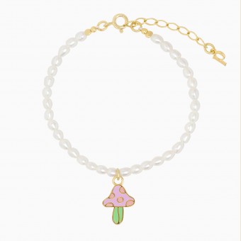 Mushroom Pearl Bracelet | Armband aus Süßwasserperlen | Paeoni Colors