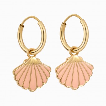 Seashell Hoop Pair | Ohrringe aus Gold Vermeil | Paeoni Colors