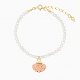 Seashell Pearl Bracelet | Armband aus Süßwasserperlen | Paeoni Colors