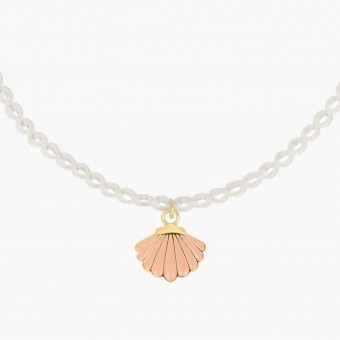 Seashell Pearl Necklace | Halskette aus Süßwasserperlen | Paeoni Colors