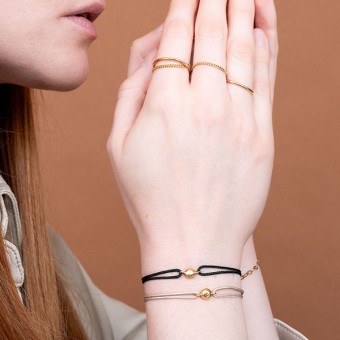 related by objects - tag it! bracelet - 925 Sterlingsilber - feinversilbert - mit Herz