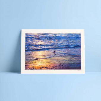 A4 - Filmfotografie Risoprint - Motiv: Regenbogen Wellen Sonnenuntergang - Vitja Photo Prints