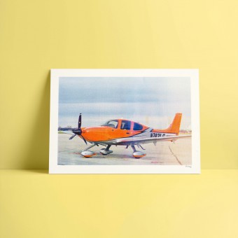 A3 - Filmfotografie Risoprint - Motiv: Kleines Oranges Flugzeug - Vitja Photo Prints