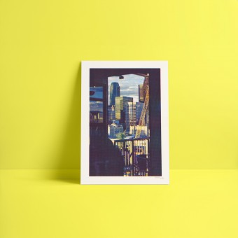 A4 - Filmfotografie Risoprint - Motiv: Downtown L.A. Sonnenuntergang - Vitja Photo Prints