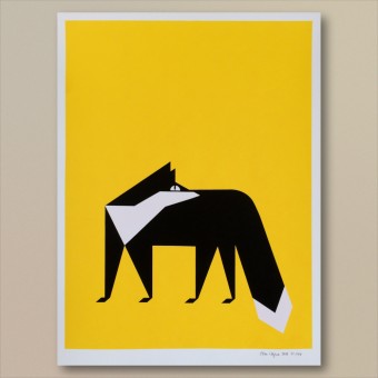 Print now - Riot later ● Abstract Fox Siebdruck
