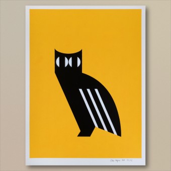 Print now - Riot later ● Abstract Owl Siebdruck