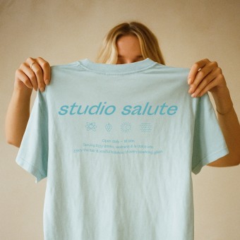 studio salute shirt - ice blue - larrys fashion