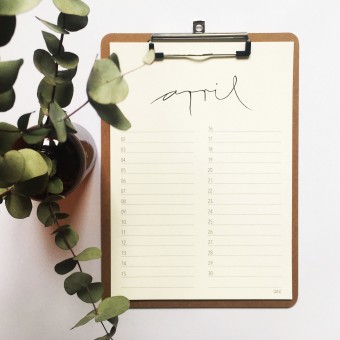 Geburtstagskalender Kalligrafie - SANS.