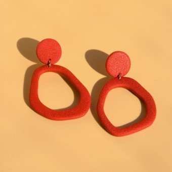 panema | Rote Statement-Ohrringe | Santoclay
