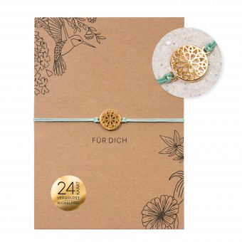 Bow & Hummingbird Armband auf Karte - Mandala - Für Dich
