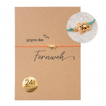 Bow & Hummingbird Armband auf Karte - Schildkröte - Gegen das Fernweh