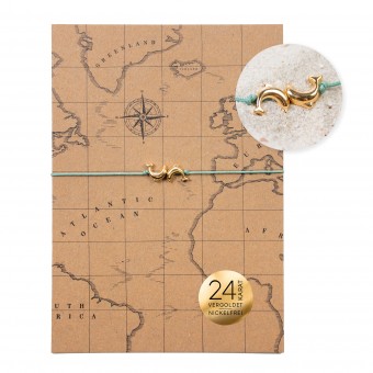 Bow & Hummingbird Armband auf Karte - Delfine - Schatzkarte