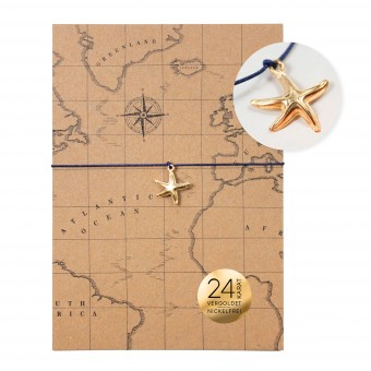 Bow & Hummingbird Armband auf Karte - Seestern - Schatzkarte