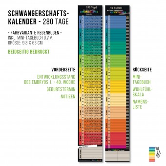 Wi-La-No Schwangerschaftskalender mit Mini-Tagebuch