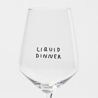 "Liquid Dinner" Weinglas by Johanna Schwarzer × selekkt
