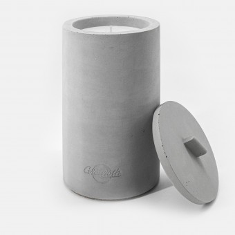 Nachfüllbares Beton-Indoor-Feuer “LIGHT XL” – mit Betondeckel - Ideal Wachsreste verbrauchen