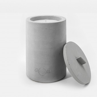 Nachfüllbares Beton-Indoor-Feuer “LIGHT L” – mit Betondeckel - Ideal Wachsreste verbrauchen