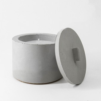 Nachfüllbares Beton-Indoor-Feuer “LIGHT S” – mit Betondeckel - 
Ideal Wachsreste verbrauchen
