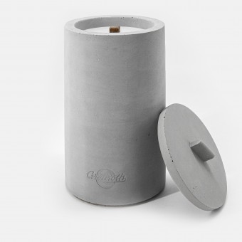 Nachfüllbares Beton-Outdoor-Feuer “LIGHT XL“ – mit Betondeckel - Ideal Wachsreste verbrauchen